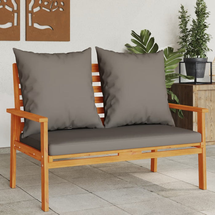 vidaXL Garden Sofa Bench 120 cm with Cushion Solid Wood Acacia