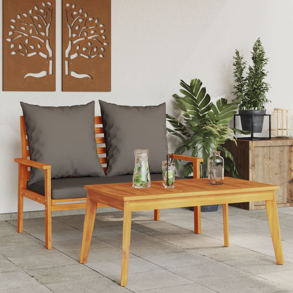 vidaXL Garden Set with Cushion Solid Wood Acacia