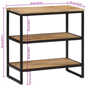 vidaXL Console Table 70x35x70 cm Solid Rough Wood Mango