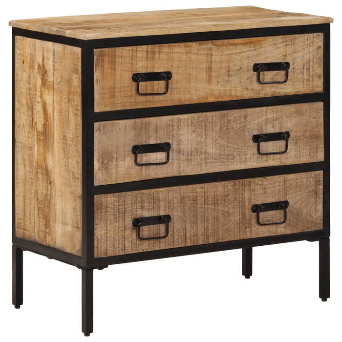 vidaXL Sideboard 70x35x70 cm Solid Rough Wood Mango