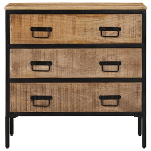 vidaXL Sideboard 70x35x70 cm Solid Rough Wood Mango