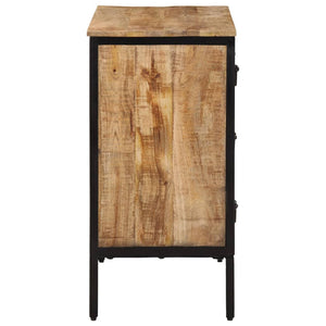 vidaXL Sideboard 70x35x70 cm Solid Rough Wood Mango