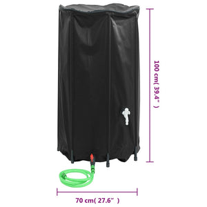 vidaXL Water Tank with Tap Foldable 380 L PVC