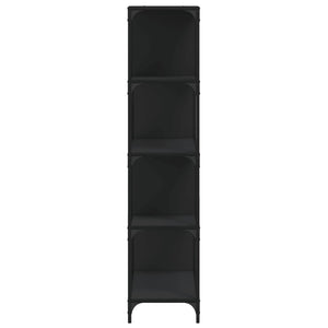 vidaXL Bookcase 4-Stair Black 139x33.5x149 cm Engineered Wood