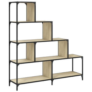 vidaXL Bookcase 4-Stair Sonoma Oak 139x33.5x149 cm Engineered Wood