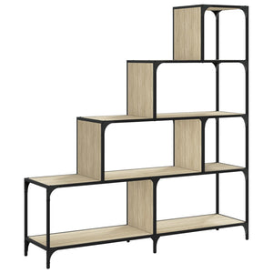 vidaXL Bookcase 4-Stair Sonoma Oak 139x33.5x149 cm Engineered Wood