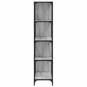 vidaXL Bookcase 4-Stair Grey Sonoma 139x33.5x149 cm Engineered Wood