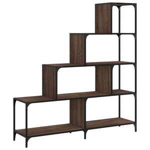 vidaXL Bookcase 4-Stair Brown Oak 139x33.5x149 cm Engineered Wood