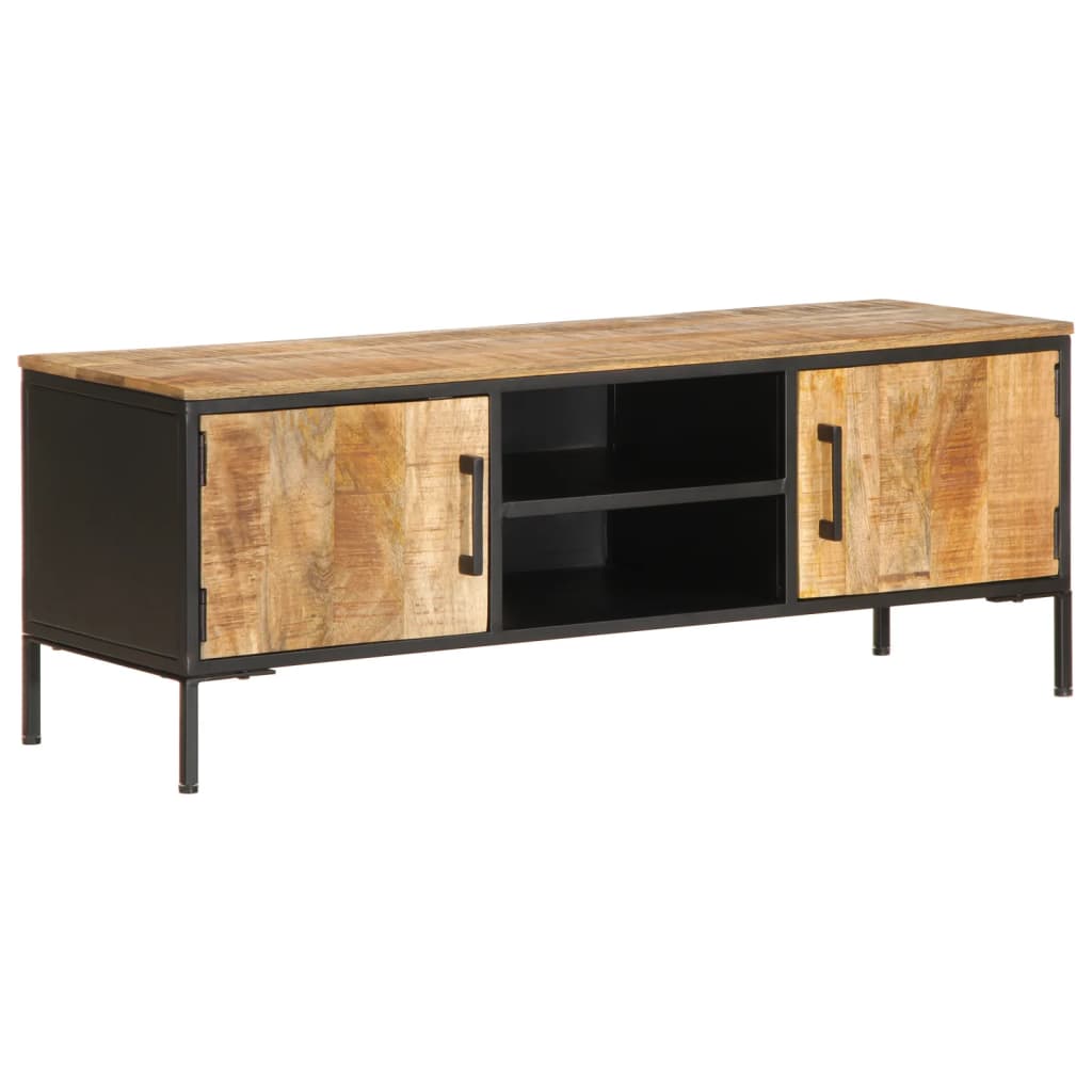 vidaXL TV Cabinet 110x35x40 cm Solid Rough Wood Mango