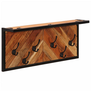 vidaXL Wall-mounted Coat Rack with 6 Hooks Solid Wood Acacia