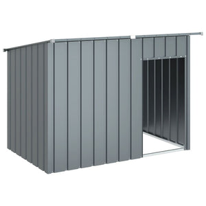 vidaXL Dog House with Roof Anthracite 153x91x110 cm Galvanised Steel