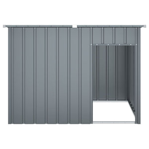 vidaXL Dog House with Roof Anthracite 153x91x110 cm Galvanised Steel