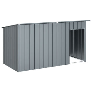 vidaXL Dog House with Roof Anthracite 196x91x110 cm Galvanised Steel