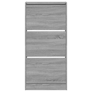 vidaXL Shoe Cabinet Grey Sonoma 60x21x125.5 cm Engineered Wood