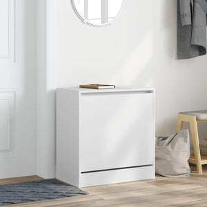 vidaXL Shoe Cabinet White 60x34x63.5 cm Engineered Wood