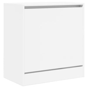 vidaXL Shoe Cabinet White 60x34x63.5 cm Engineered Wood