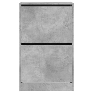 vidaXL Shoe Cabinet Concrete Grey 60x34x96.5 cm Engineered Wood