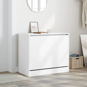 vidaXL Shoe Cabinet White 80x42x69 cm Engineered Wood