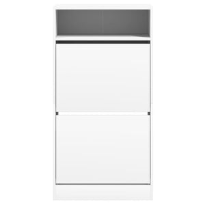 vidaXL Shoe Cabinet White 60x34x116 cm Engineered Wood