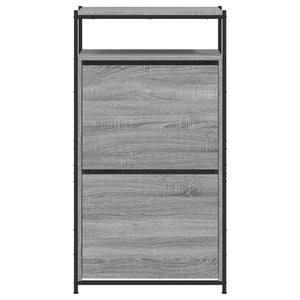 vidaXL Shoe Cabinet Grey Sonoma 60x34x112 Engineered Wood