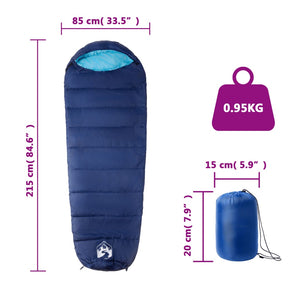 vidaXL Mummy Sleeping Bag for Adults Camping 3 Seasons