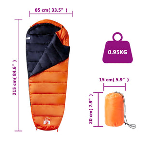 vidaXL Mummy Sleeping Bag for Adults Camping 3 Seasons