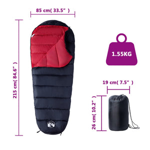 vidaXL Mummy Sleeping Bag for Adults Camping 3 Seasons