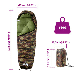 vidaXL Mummy Sleeping Bag for Adults Camping 3 Seasons