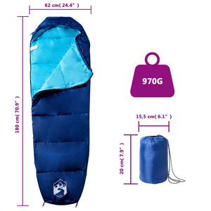 vidaXL Mummy Sleeping Bag for Adults Camping 3 Seasons