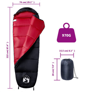 vidaXL Mummy Sleeping Bag for Adults Camping 3 Seasons