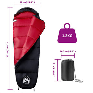 vidaXL Mummy Sleeping Bag for Adults Camping 3 Seasons