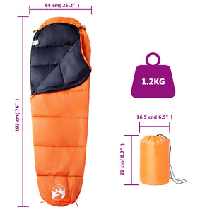 vidaXL Mummy Sleeping Bag for Adults Camping 3 Seasons