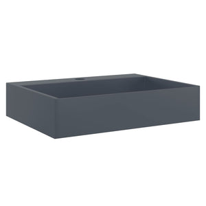 vidaXL Wash Basin 50x38x11 cm Mineral Cast/Marble Cast Anthracite