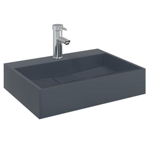 vidaXL Wash Basin 50x38x11 cm Mineral Cast/Marble Cast Anthracite