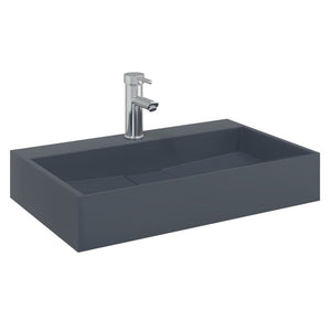 vidaXL Wash Basin 60x38x11 cm Mineral Cast/Marble Cast Anthracite