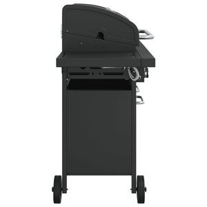 vidaXL Gas BBQ Grill with 7 Burners Black Powder-coated Steel