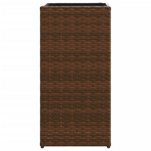 vidaXL Garden Planter Brown 30x30x60 cm Poly Rattan