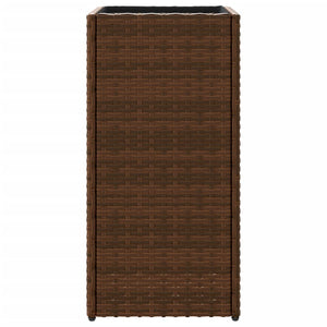 vidaXL Garden Planter Brown 30x30x60 cm Poly Rattan