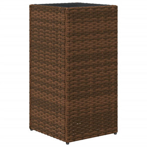 vidaXL Garden Planter Brown 30x30x60 cm Poly Rattan