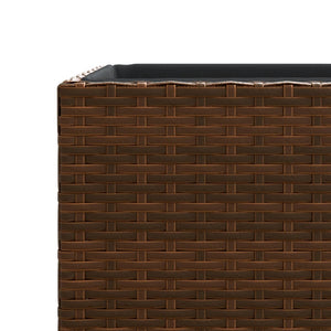 vidaXL Garden Planter Brown 30x30x60 cm Poly Rattan