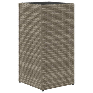 vidaXL Garden Planter Grey 30x30x60 cm Poly Rattan