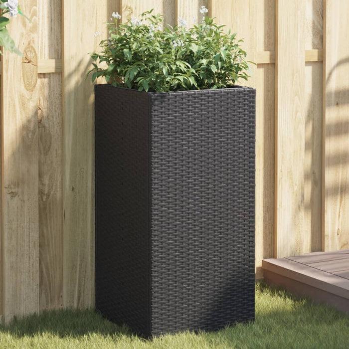 vidaXL Garden Planter Black 40x40x80 cm Poly Rattan