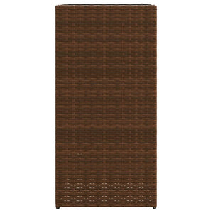 vidaXL Garden Planter Brown 40x40x80 cm Poly Rattan