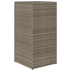 vidaXL Garden Planter Grey 40x40x80 cm Poly Rattan