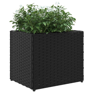 vidaXL Garden Planter Black 36x30x32 cm Poly Rattan