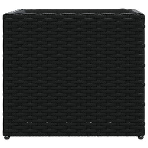 vidaXL Garden Planter Black 36x30x32 cm Poly Rattan