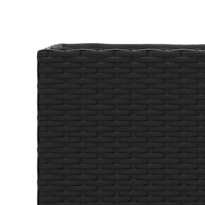 vidaXL Garden Planter Black 36x30x32 cm Poly Rattan