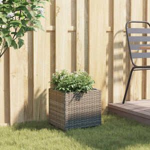 vidaXL Garden Planter Grey 36x30x32 cm Poly Rattan