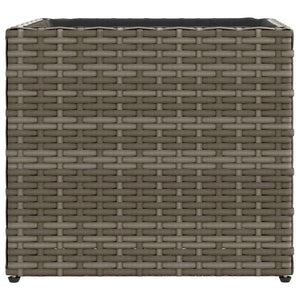 vidaXL Garden Planter Grey 36x30x32 cm Poly Rattan