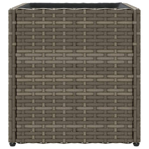 vidaXL Garden Planter Grey 36x30x32 cm Poly Rattan